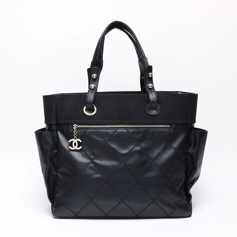 シャネル CHANEL パリビアリッツGM 16番台 トートバッグ ブラック WS13533