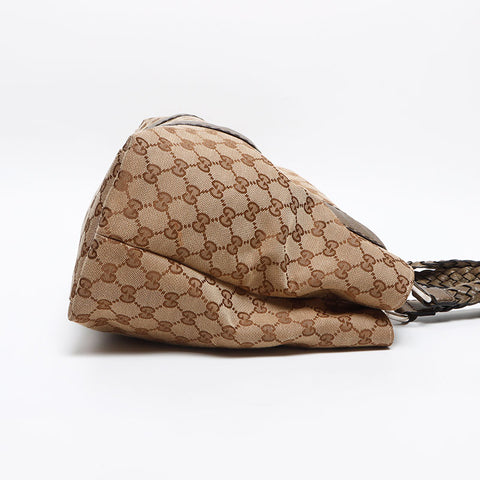 GUCCI GG Canvas Bamboo Tote Bag beige WS13537
