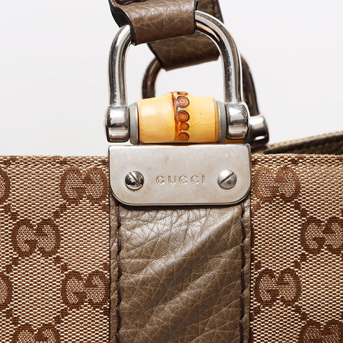 GUCCI GG Canvas Bamboo Tote Bag beige WS13537