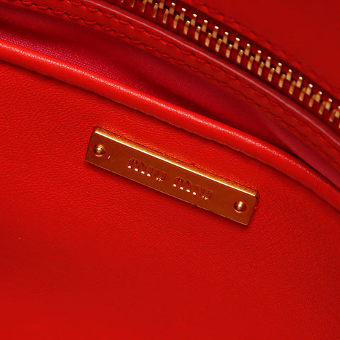 Miu Miu RN1016 Matelasse 2WAY Shoulder Handbag Coral WS13538