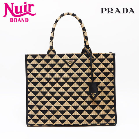 PRADA 1BA356 Symbol Embroidery Tote Bag multicolor WS13539