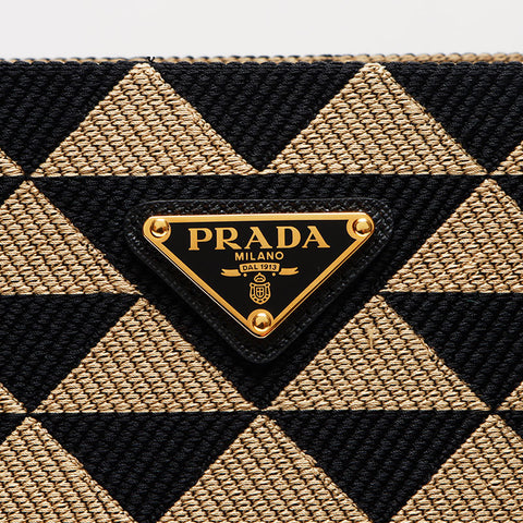 PRADA 1BA356 Symbol Embroidery Tote Bag multicolor WS13539