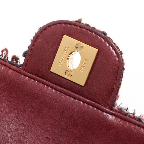 CHANEL No. 7 Tweed Chain Shoulder Bag multicolor WS13542