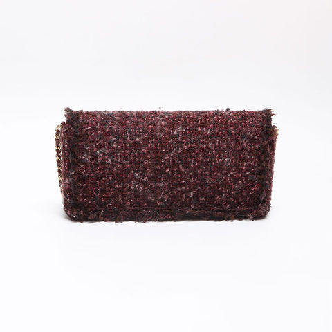 CHANEL No. 7 Tweed Chain Shoulder Bag multicolor WS13542