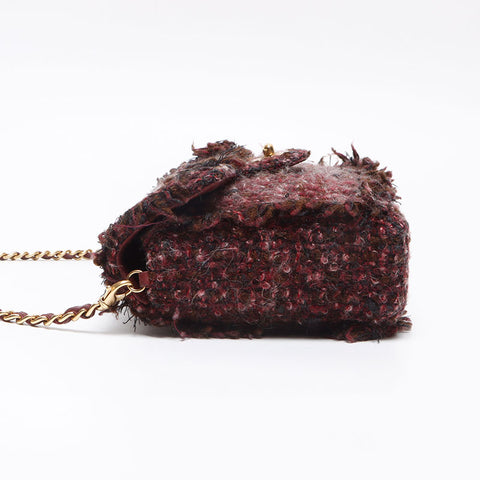 CHANEL No. 7 Tweed Chain Shoulder Bag multicolor WS13542