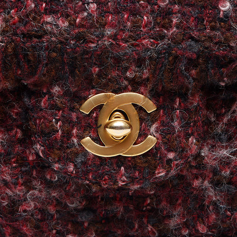 CHANEL No. 7 Tweed Chain Shoulder Bag multicolor WS13542