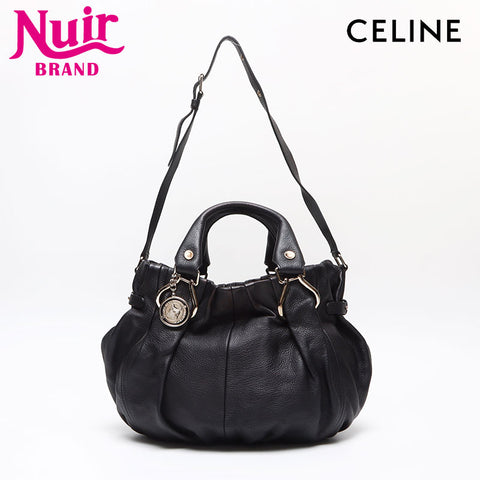 セリーヌ CELINE ピロー 2WAY ショルダー ハンドバッグ ブラック WS13543