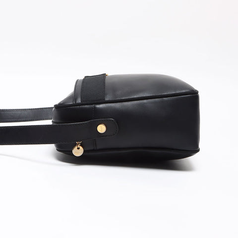 サルヴァトーレフェラガモ Salvatore Ferragamo ヴァラ レザー ゴールド金具 ショルダーバッグ ブラック WS13544