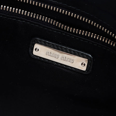 ミュウ ミュウ Miu Miu スパンコール クラッチバッグ チェーン ショルダーバッグ ブラック WS13545