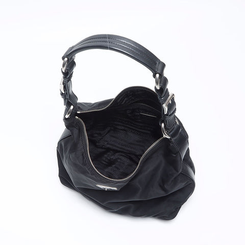 プラダ PRADA トライアングルロゴ ナイロン ショルダーバッグ ブラック WS13551