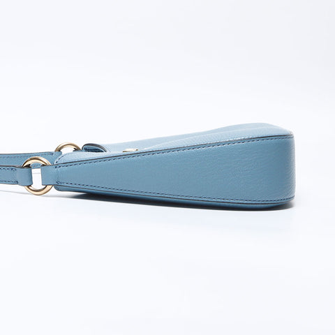 ミュウ ミュウ Miu Miu マドラス レザー ミニ ショルダーバッグ ブルー WS13552