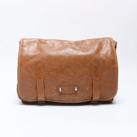BALENCIAGA Leather studded waist bag Shoulder Bag Brown WS13553