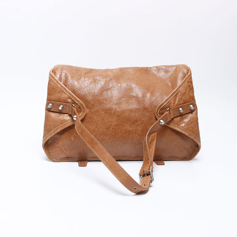 BALENCIAGA Leather studded waist bag Shoulder Bag Brown WS13553