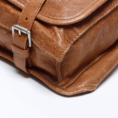 BALENCIAGA Leather studded waist bag Shoulder Bag Brown WS13553