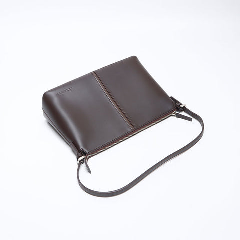 BURBERRY Leather Hobo One Belt Shoulder Bag Brown WS13554
