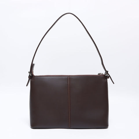 BURBERRY Leather Hobo One Belt Shoulder Bag Brown WS13554