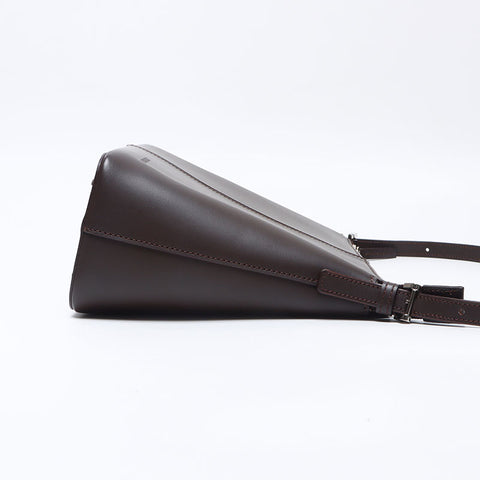 BURBERRY Leather Hobo One Belt Shoulder Bag Brown WS13554