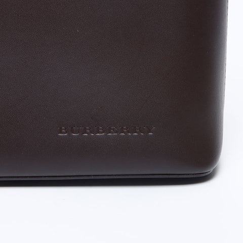 BURBERRY Leather Hobo One Belt Shoulder Bag Brown WS13554