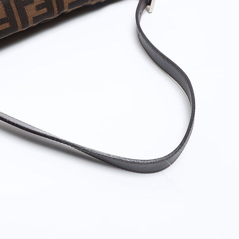 フェンディ FENDI ズッカ キャンバス マンマバケット ショルダーバッグ ブラウン WS13559