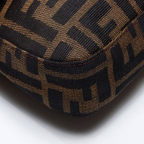 フェンディ FENDI ズッカ キャンバス マンマバケット ショルダーバッグ ブラウン WS13559