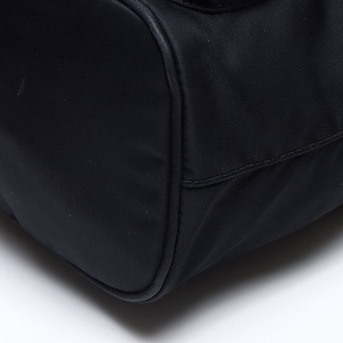PRADA Triangle Logo Nylon Studs Mini Drawstring Bag Studs Shoulder Bag black WS13560