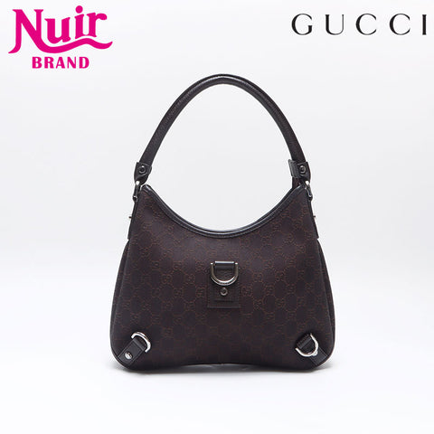 グッチ GUCCI GGキャンバス ホーボー ショルダーバッグ ブラウン WS13562