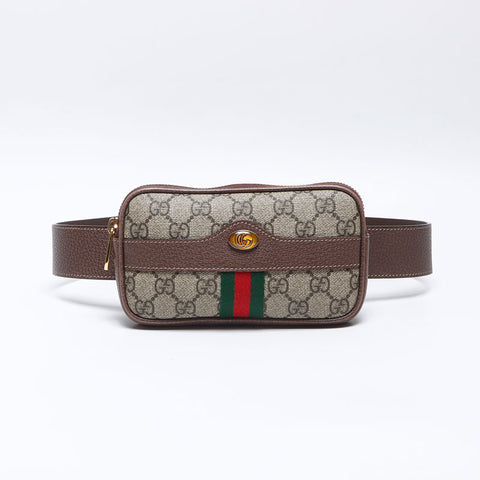 GUCCI Ophidia PVC Belt Bag Mini Shoulder Bag beige WS13564