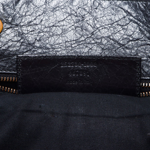 BALENCIAGA leather Shoulder Bag black WS13565