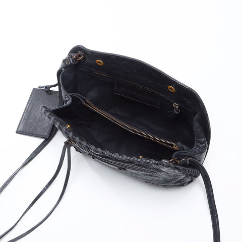 BALENCIAGA Sac bandoulière en cuir noir WS13565