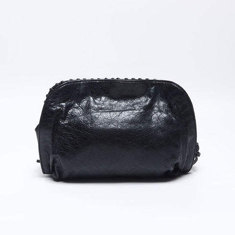 BALENCIAGA leather Shoulder Bag black WS13565