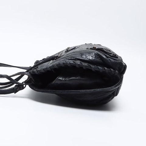 BALENCIAGA leather Shoulder Bag black WS13565