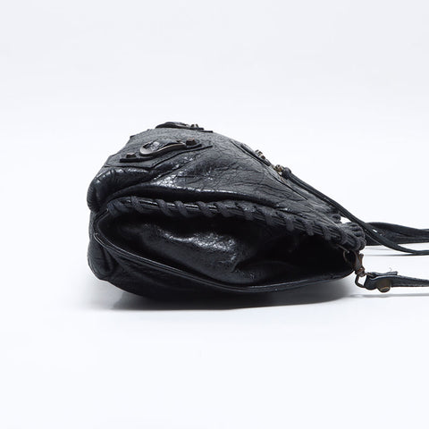 BALENCIAGA Sac bandoulière en cuir noir WS13565