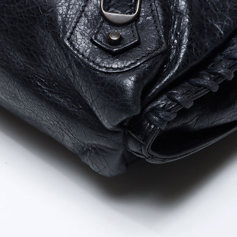 BALENCIAGA leather Shoulder Bag black WS13565