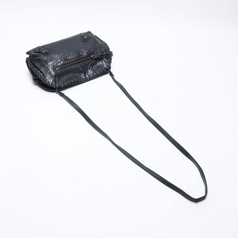 BALENCIAGA Sac bandoulière en cuir noir WS13565