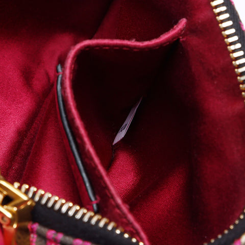 ミュウ ミュウ Miu Miu キャンバス ロゴ 総柄 ショルダーバッグ ピンク WS13567