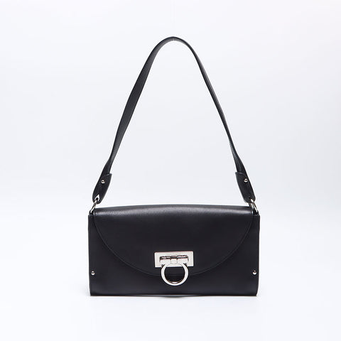 Salvatore Ferragamo Gancini leather Shoulder Bag black WS13568