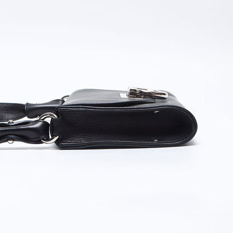 Salvatore Ferragamo Gancini leather Shoulder Bag black WS13568
