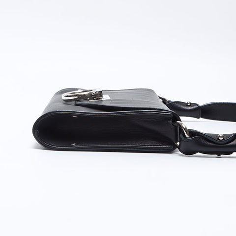 Salvatore Ferragamo Gancini leather Shoulder Bag black WS13568