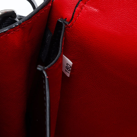 PRADA Stud Lock Saffiano Leather Shoulder Bag black WS13569