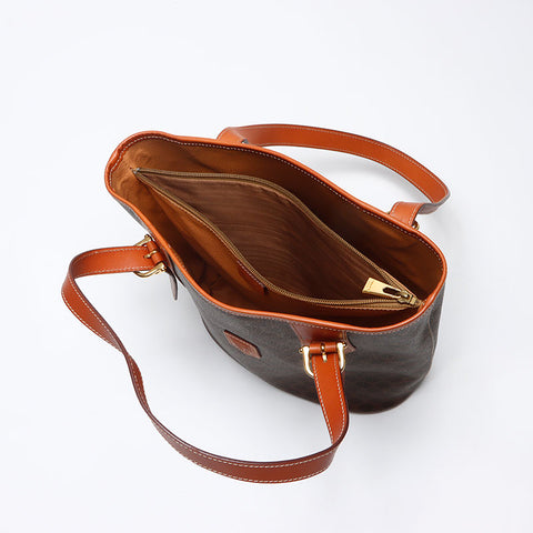セリーヌ CELINE マカダム PVC バケットバッグ ショルダーバッグ ブラウン WS13570