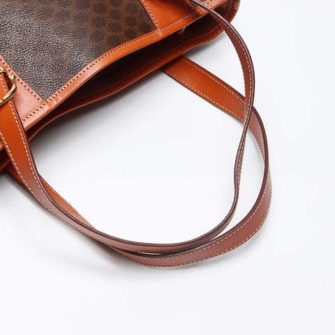 セリーヌ CELINE マカダム PVC バケットバッグ ショルダーバッグ ブラウン WS13570