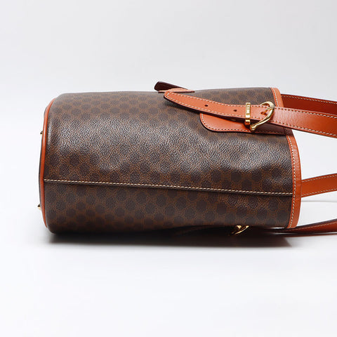 セリーヌ CELINE マカダム PVC バケットバッグ ショルダーバッグ ブラウン WS13570