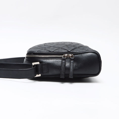CHANEL Caviar Skin COCO Mark 12 series 2008-2009 Shoulder Bag black WS13571