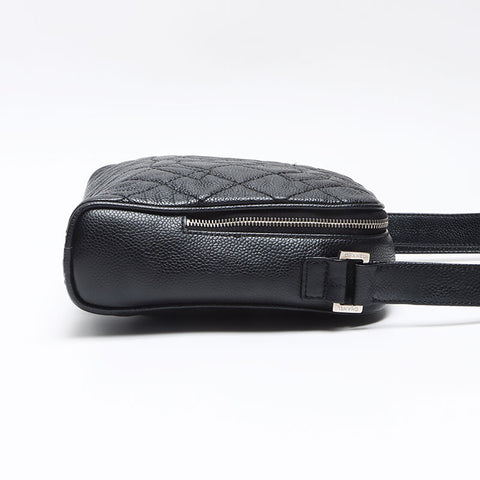 CHANEL Caviar Skin COCO Mark 12 series 2008-2009 Shoulder Bag black WS13571