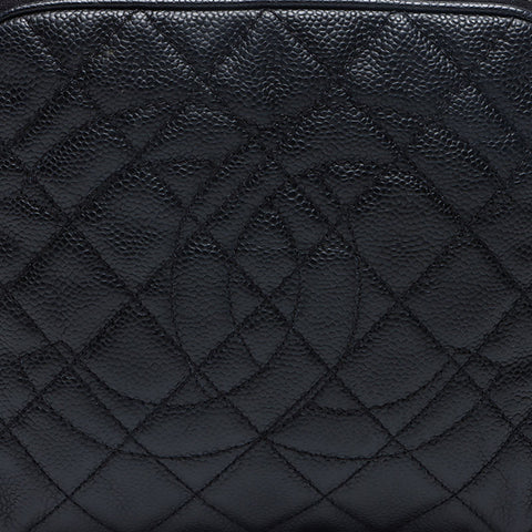 CHANEL Caviar Skin COCO Mark 12 series 2008-2009 Shoulder Bag black WS13571