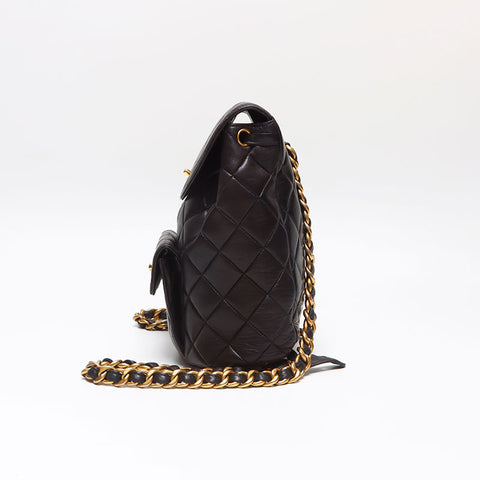 シャネル CHANEL 3番台 マトラッセ ラムスキン チェーン 1994-1999 リュック・デイパック ブラック WS13572