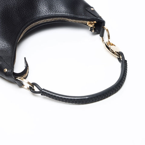 GUCCI Leather 115003 Shoulder Bag black WS13573