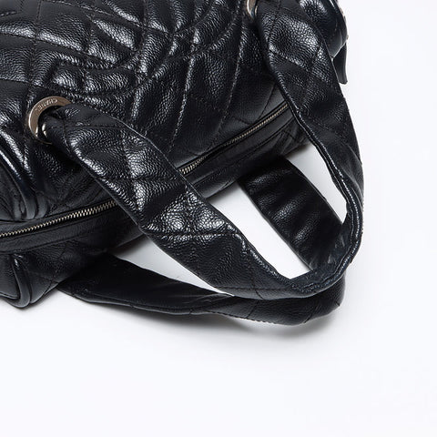 シャネル CHANEL 11番台 ミニボストン キャボアスキン ココマーク 2007-2008 ハンドバッグ ブラック WS13575