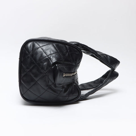 シャネル CHANEL 11番台 ミニボストン キャボアスキン ココマーク 2007-2008 ハンドバッグ ブラック WS13575