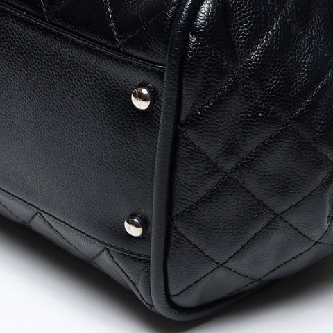 シャネル CHANEL 11番台 ミニボストン キャボアスキン ココマーク 2007-2008 ハンドバッグ ブラック WS13575